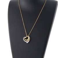 Titan Stahl 18 Karat Vergoldet Mode Herz Halskette Mit Anhänger main image 1
