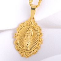 European And American Fashion Virgin Mary Pendant Necklace Copper Retro Necklace Jewelry main image 3