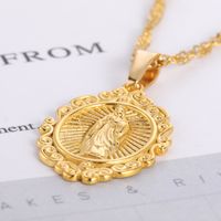 European And American Fashion Virgin Mary Pendant Necklace Copper Retro Necklace Jewelry main image 5