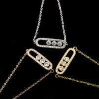 Rose Gold Bracelet Geometric Shape Three Flash Diamond Stainless Steel Bracelet main image 4