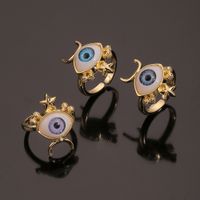 European And American Hand Jewelry Copper Devil's Eye Index Finger Alternative Tail Ring main image 1