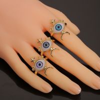 European And American Hand Jewelry Copper Devil's Eye Index Finger Alternative Tail Ring main image 3