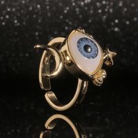 European And American Hand Jewelry Copper Devil's Eye Index Finger Alternative Tail Ring main image 4