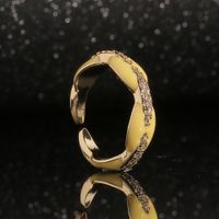 Jewelry Dripping Oil Geometric Inlaid Zircon Wild Finger Ring Cross-border Supply main image 5