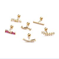 Ear Cartilage Rings & Studs Simple Style Geometric Copper main image 3