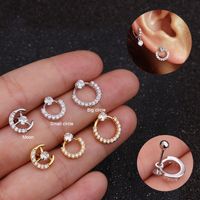 Ear Cartilage Rings & Studs Fashion Geometric 316 Stainless Steel  Copper main image 2