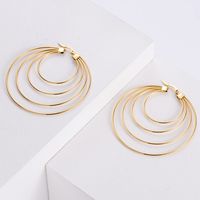 Exaggerated Water Droplets Plating Stainless Steel No Inlaid 18K Gold Plated Earrings main image 3