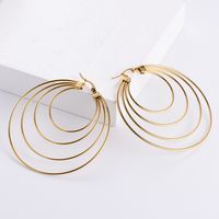 Exaggerated Water Droplets Plating Stainless Steel No Inlaid 18K Gold Plated Earrings main image 1