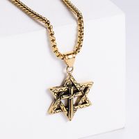 Stainless Steel 18K Gold Plated Fashion Plating Star No Inlaid main image 1