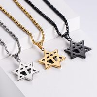 Stainless Steel 18K Gold Plated Fashion Plating Star No Inlaid main image 5