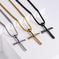 Stainless Steel 18K Gold Plated Fashion Polishing Cross main image 5