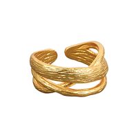 Fashion Hollow Multi-layer Korean New Simple Branches Winding Golden Open Ring main image 6