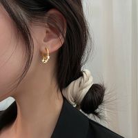 Five-pointed Star Hoop Earrings  New Fashion Ear Ring Women's Fashion Temperament Korean Short Ear Clip All-match Ear Studs main image 3