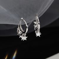 Five-pointed Star Hoop Earrings  New Fashion Ear Ring Women's Fashion Temperament Korean Short Ear Clip All-match Ear Studs main image 1