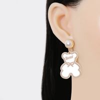 Cute Cartoon Little White Bear Female Earrings Acrylic Earrings Ear Jewelry main image 3