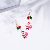 Europe Et En Amérique Croix Frontière Nouveau Dessin Animé Mignon Père Noël Boule De Neige Boucles D'oreilles Mode De Noël Limitée Gingembre Gâteau Boucles D'oreilles Pour Les Femmes main image 4