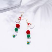 Europe And America Cross Border New Cartoon Cute Santa Claus Snowball Earrings Fashion Christmas Limited Ginger Cake Earrings For Women main image 5