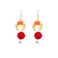 Europe And America Cross Border New Cartoon Cute Santa Claus Snowball Earrings Fashion Christmas Limited Ginger Cake Earrings For Women main image 6