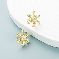 European And American Fashion New Style Christmas Christmas Tree Snowflake Metal Alloy Earrings Christmas Party Creative Exaggerating Earrings main image 5