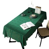 Cloth Dad Spot Hollow Handmade Crochet Tassel Crochet Western-style Dining Table Extra-long Extra Wide Conference Tablecloth Finished Tablecloth main image 6