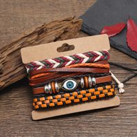 Bohemian Leather Bracelet Diy 4-piece Combination Eye Set Bracelet main image 4