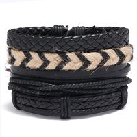 Fashion Jewelry Simple Personality Woven Retro Leather Bracelet Diy4 Combination Set main image 1