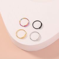 European And American  Cross-border Hot Selling Ornament Personalized Simple Closed Ring Earring Eardrop Nose Multi-purpose Ring Interface Ring main image 4