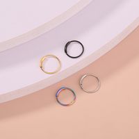 European And American  Cross-border Hot Selling Ornament Personalized Simple Closed Ring Earring Eardrop Nose Multi-purpose Ring Interface Ring main image 5