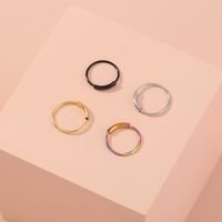 European And American  Cross-border Hot Selling Ornament Personalized Simple Closed Ring Earring Eardrop Nose Multi-purpose Ring Interface Ring main image 6