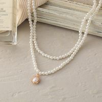 New Retro Baroque Pearl Pendant Clavicle Chain Creative Pearl Necklace Wholesale main image 5