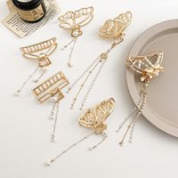 Catching Clip Butterfly Love Pendant Hair Catching New Three-dimensional Butterfly Chain Hairpin Wholesale main image 1