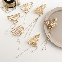 Catching Clip Butterfly Love Pendant Hair Catching New Three-dimensional Butterfly Chain Hairpin Wholesale main image 2