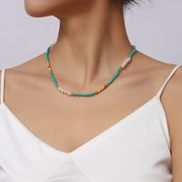 Bohemian Hand-woven Bead Pearl Necklace Creative Personality Clavicle Chain Jewelry main image 1