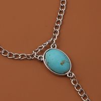 Foreign Trade Retro Simple Long Turquoise Bracelet European And American Ins Creative Trendy Unique Finger Chain Female Accessories main image 5