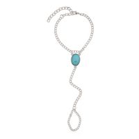 Foreign Trade Retro Simple Long Turquoise Bracelet European And American Ins Creative Trendy Unique Finger Chain Female Accessories main image 6