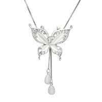 New Korean Style High-end Opal Butterfly Diamond Sweater Chain Fashion Long Wild Clothing Necklace Pendant Wholesale main image 6