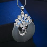 Collar Largo De Cadena De Suéter De Pavo Real De Diamante Completo De Ojo De Gato De Moda Coreana Al Por Mayor main image 4