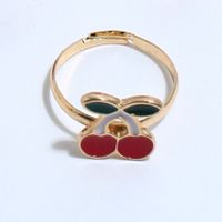 Japanese And Korean Simple Mori Style Sweet Fresh Drip Cherry Ring Fashion Personality And Creativity Open Adjustable Ring main image 3