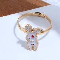 Fun And Cute Fairy Tale Bunny Open Ring Korean Simple And Stylish Personality Creative Adjustable Ring main image 3