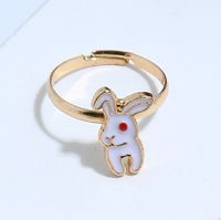 Fun And Cute Fairy Tale Bunny Open Ring Korean Simple And Stylish Personality Creative Adjustable Ring main image 4