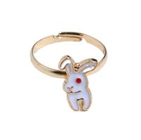 Fun And Cute Fairy Tale Bunny Open Ring Korean Simple And Stylish Personality Creative Adjustable Ring main image 5