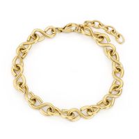 Fashion Number Titanium Steel 18K Gold Plated Bracelets In Bulk sku image 2