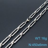European And American Personality Fashion Stainless Steel Long Ring Necklace Bracelet sku image 2