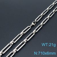 European And American Personality Fashion Stainless Steel Long Ring Necklace Bracelet sku image 7