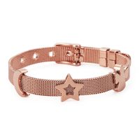 Mode Star Acier Au Titane Plaqué Or 18K Bracelets En Masse sku image 3