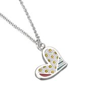 Titanium Steel Fashion Epoxy Heart Pendant Necklace sku image 2