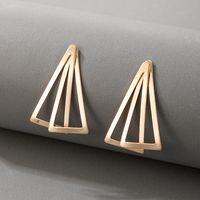 European And American Simple Exaggerated Geometric Alloy Earrings main image 6