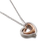 Titanium Steel 18K Gold Plated Fashion Heart Pendant Necklace sku image 1