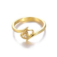 European And American Style New Men's And Women's Combined Ring Set Fruit Portrait Geometric Star Moon Adjustable Closed Mouth Combined Ring Set sku image 9