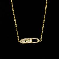 Rose Gold Bracelet Geometric Shape Three Flash Diamond Stainless Steel Bracelet sku image 3